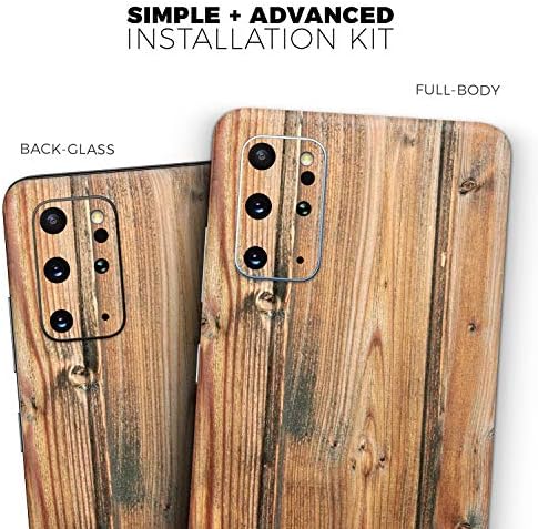 Дизайн Skinz Вертикални дъски от необработени состаренного дърво, Защитно Vinyl Стикер, Амбалажна филм, Съвместима с Samsung Galaxy