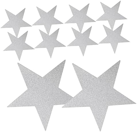 Петолъчна Звезда STOBOK, Вырезанная на Ръка От хартия, 100 Бр, Украсен Сребърен Графити