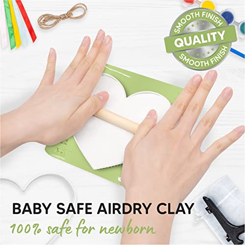 Комплект за декорация на пръстови детски ладошек KeaBabies и комплект детски пръстови - Набор от бижута за новородени (Duo Heart) - Набор от детски ладошек и отпечатъци от кр?