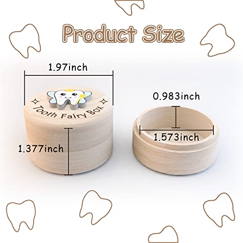 Ковчег Феята на Зъбките, Резбовани Дървени ковчег с 3D зъб, За съхранение на загубени зъби за деца, удобна в переноске, с подходящ размер и здрава Кутия за съхранение