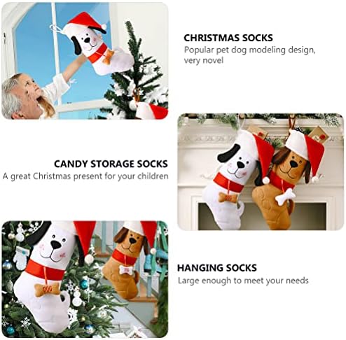 DOITOOL 1бр Красив Подарък Чорапи Подвесная Чанта Коледна Тема Чорапи Форма Подарък Пакет Окачване Коледен Декор