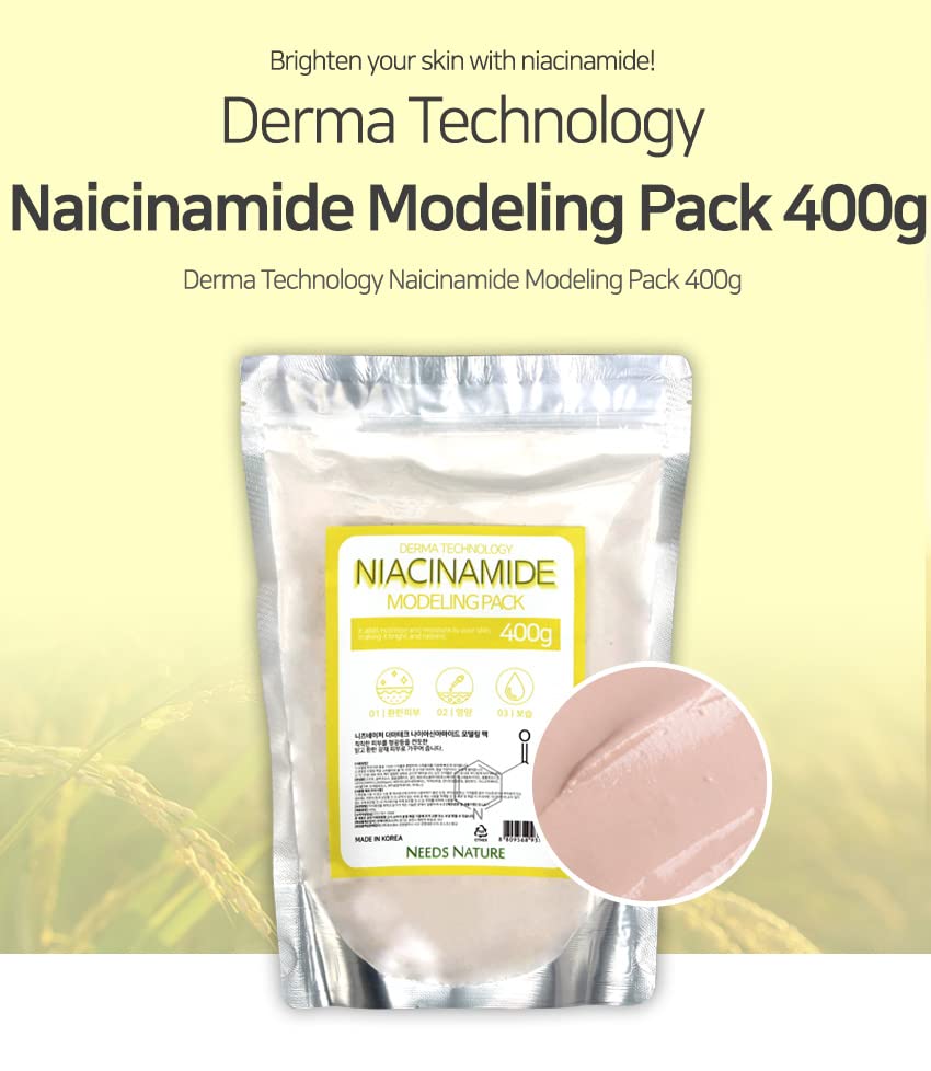 NEEDS NATURE Derma Tech Ниацинамид Моделирующий Пакет от 400 г + Набор от инструменти за опаковане