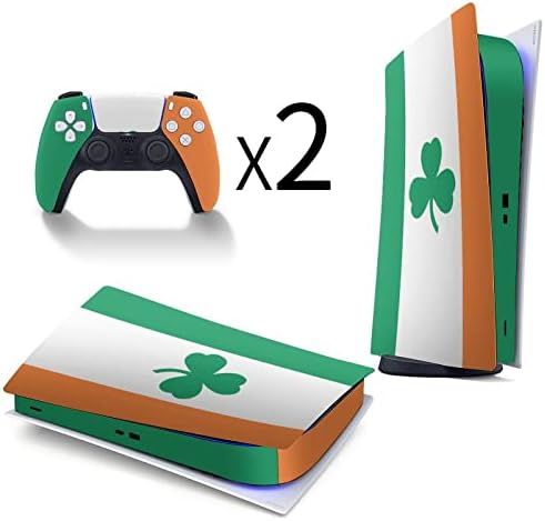 Ирландия Детелина Детелина Флаг 3 бр. Стикер на Цялото Тяло Стикер за PS5 Digital Edition за конзолата PS5 и контролер