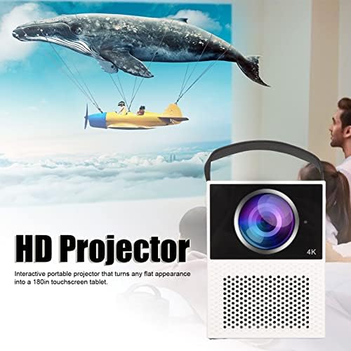 Мини Проектор, Сензорен проектор с резолюция 1080P, 2gb RAM, 32 GB ROM, Преносим проектор с докосване на взаимодействието на 100