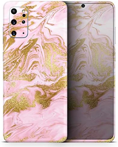 Дизайн Skinz Rose Розов Мрамор и цифрова злато Матово Фолио V10 Защитно Vinyl Стикер Амбалажна Хартия Кожен калъф е Съвместим с Samsung Galaxy S20 (покритие на екрана и задната стък?