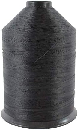 SGT KNOTS 138 Шевни конци от полиестер основа за шиене на Облекло и Облекло, Бродирани (макара 16 унции, черен)