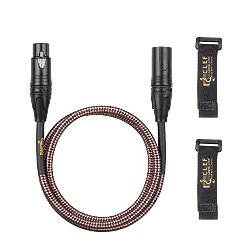 Clef Audio Labs XLR Съединители-XLR Съединители, 20 Метра, Микрофон, кабел, Черен Корпус с алуминиеви, Медни плитка, Позлатени 3-контактни
