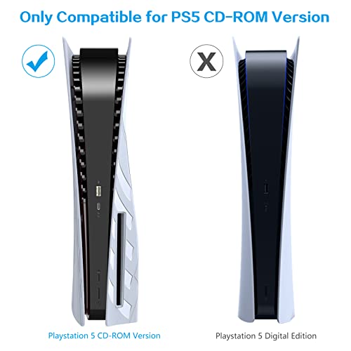 HEYSTOP PS5 Плоча за аксесоари PS5, Твърд устойчив на удари калъф PS5 Skins, Панел на корпуса на конзолата PS5, Прахозащитен Лицеви