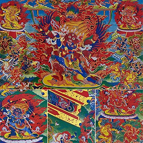 Гандханра 58 Гневных божества Бардо Тодол (Тибетски книга на мъртвите), Тибетски живопис Тханка, Будистка брокат Тханка, Гоблен
