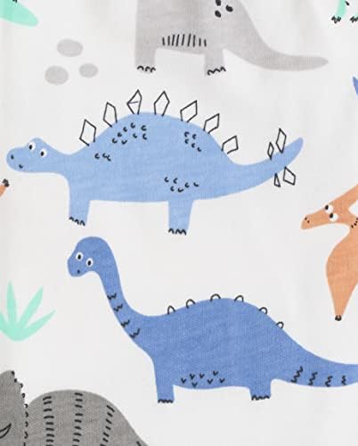 Памучни панталони The Children ' s Place за малки момчета, Динозаври/Скай-сини, 2, 9-12 месеца