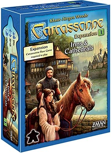 Carcassonne Inns & Cathedrals EXPANSION 1 | Настолна игра за възрастни и семейства | Стратегия, Средновековната Приключенска игра | 2-6 играчи | Направи на Z-Man Games