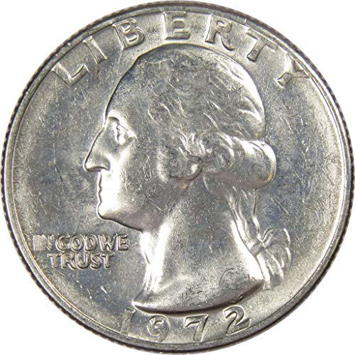 1972 Вашингтонския квартал БУ, Не Обращающийся Монетен двор на Щата 25 цента, са подбрани Монета в САЩ