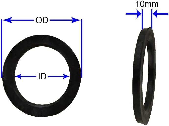 Джанти аксесоари Комплект части от 4-те центрирующих пръстените на главината с диаметър от 70,30 мм до 56,10 мм, поликарбонат (Пръстен