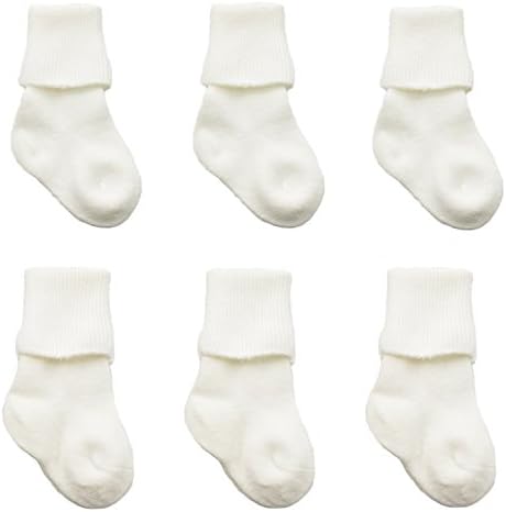 Чорапи Sierra Унисекс За Новородени Памучни Безшевни Чорапи с пръсти, 6 Двойки и 3 двойки С въртящи белезници Пинетка