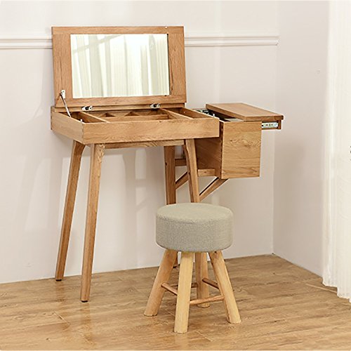 Креативна скамеечка за крака от масивно дърво LJHA ertongcanyi /Модерен/Текстилен Нисък стол/Табуретка за преобличане (4 цвята по желание) (Цвят: B)