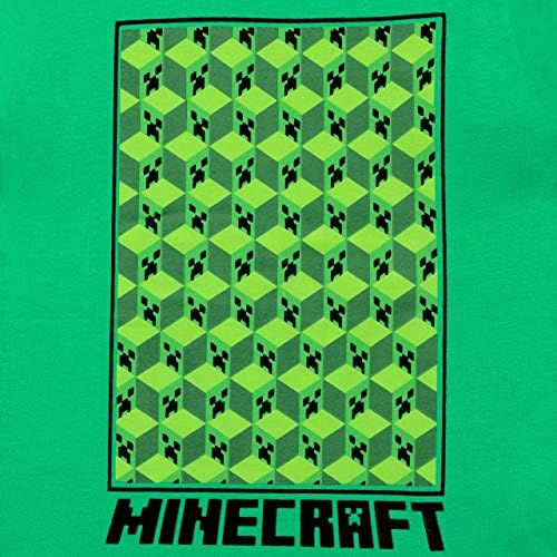Тениска за момчета Minecraft пълзящо растение Зелен цвят