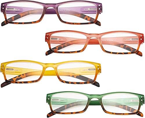 Eyekepper, 7 комплекта Очила със Сини Светофильтром, Дамски Модни Компютърни Очила С Оранжев оттенък + 1,25