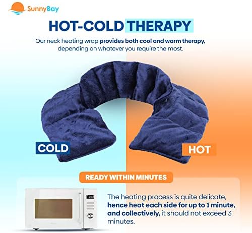 Топло за микровълнова печка SunnyBay, Нагреваемая в микровълнова фурна обвивка за врата и раменете, с допълнително покритие за облекчаване