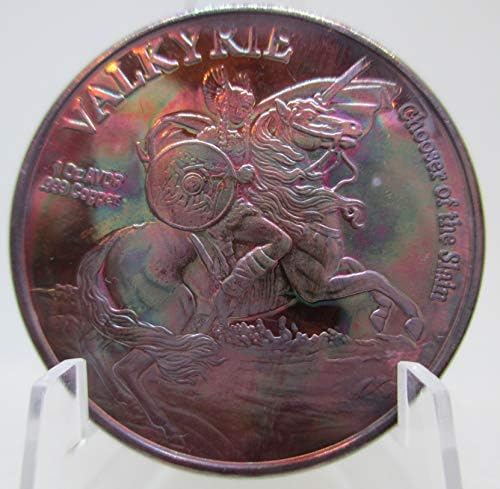 СТРАХОТНО!! УНИКАЛЕН!! Цветна художествена монета: скандинавските Богове Една Валкирия, Бащата на всички Бащи