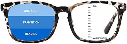 TIJN Прогресивно Многофокусные Очила за Четене за Жени със Защита от Синя Светлина, Блокер Четци, Реколта Квадратни Очила за Маниаци