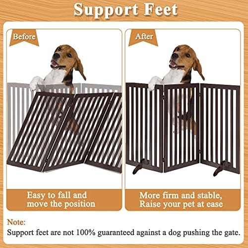 Опорните крачета за врата за домашни любимци Дървени Подпорни крака за детски порта за отделно стоящи порта за Кучета Сгъваеми Адаптивни