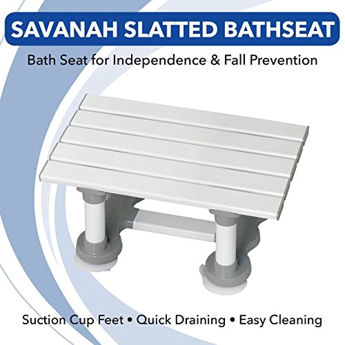Решетчатое седалка за вана Homecraft Savanah, Стол за душ с летви за места за сядане, вана, 6 инча височина