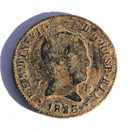 1823 ES Испания Монета Фердинанд VII 8 Мараведи Добри Детайли