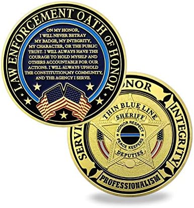 Тънка Синя Линия Полицай Предизвикателство Монета Молитва на правоохранителните органи Възпоменателни Монети