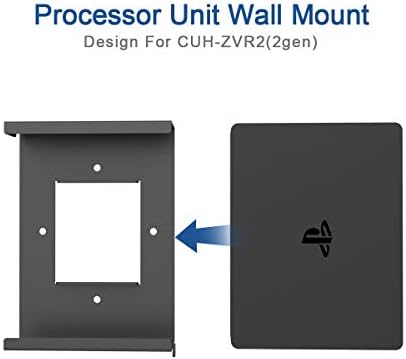Монтиране на стена Monzlteck за ps4 VR (gen2), Слушалки, Притежателя на контролера се движат + Монтиране на стена за cpu блока