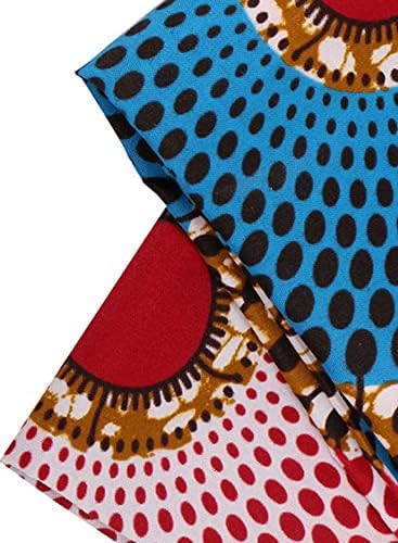Vkceeool Африканска Плат с принтом Анкара е Традиционна Восъчен плат Плат Дашики Кърпа 1 Ярд (Fabric-A01)