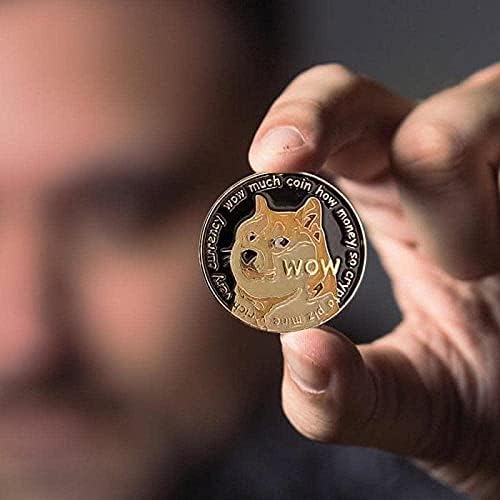 Творчески възпоменателни монети Dogecoin Позлатени монети Чудесен физически подарък, който може да се събере от произведения на