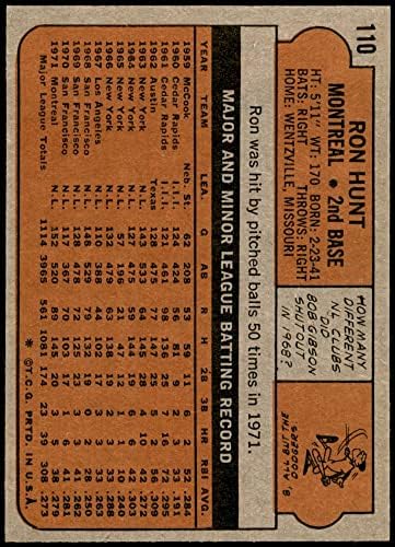 1972 Topps 110 Ron Hunt Монреальские изложба (Бейзболна картичка) NM / MT Изложения