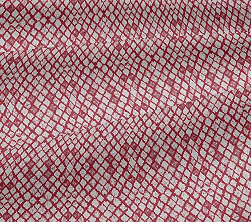 oneOone памучен плат от червено джърси Ikat за капитониране плат за шиене с принтом ширина 58 см
