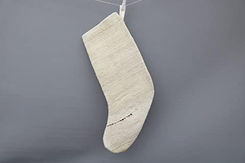 Коледен Отглеждане подарък за ВЪЗГЛАВНИЦА SARIKAYA, Бежови Чорапи, Коледни Чорапи от Коноп, Отглеждане Kilim, Отглеждане на Santa