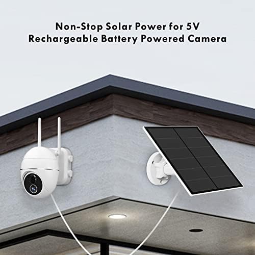 Соларен панел с мощност 5 W за безжичен на външна охранителна камера, която е Съвместима с камера за наблюдение с захранван от акумулаторна