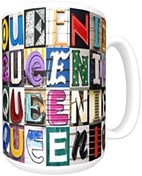 Кафеена чаша / чаша QUEENIE - с помощта на снимки букви-подписи - персонализирани