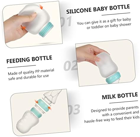 Toyvian Ясла за бутилки с мляко Силиконова Детска Бутилка Бутилка За Хранене на Детето Силиконови Ясла за Хранене на Бебето Бутилка
