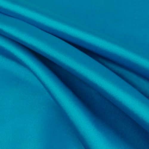 Синя изкуствена коприна с минимална разтегливост, сатен плат Charmeuse ярда на 10017