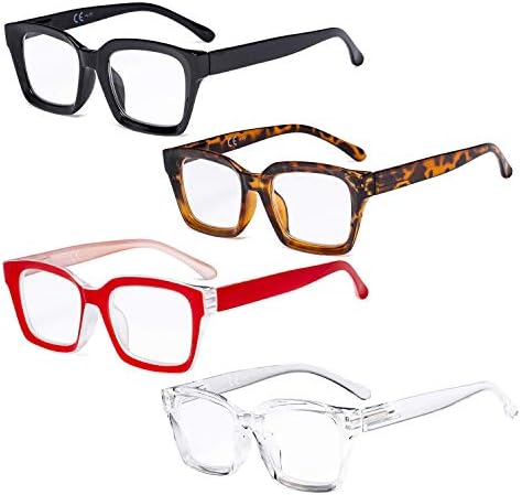 Eyekepper Спестете 10% на 5 опаковки женски очила за четене с формата на полумесец и 4 опаковки големи квадратни ридеров +3,25