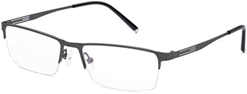 Fuisetaea Полукадровые Фотохромичните Сиви Очила За четене + 1,50 Преходни Очила за четене от Титанова сплав