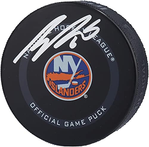 Райън Пулок Ню Йорк Айлъндърс С Автограф Официалната игра шайби модел 2021 г. - за Миене на НХЛ с автограф