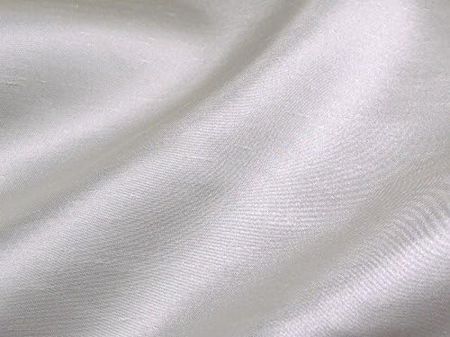 Плат Dupioni от изкуствена коприна Shantung Сатен с ширина 60' (бял STS-42)