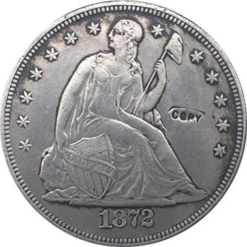 Монета на Повикване 1872-cc Монети в стила на Заседналия Долара Свобода копие на Копие на Подарък за Него Колекция от монети