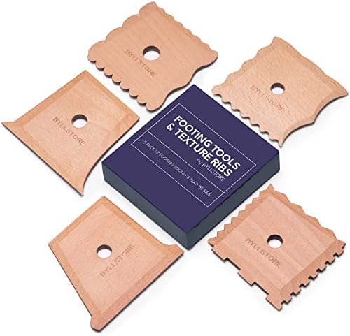 Инструменти за даване на форма на краката от Byllstore Pottery и текстурные ребра | 2, 3 и 5 опаковки | Текстурная покритие за глина