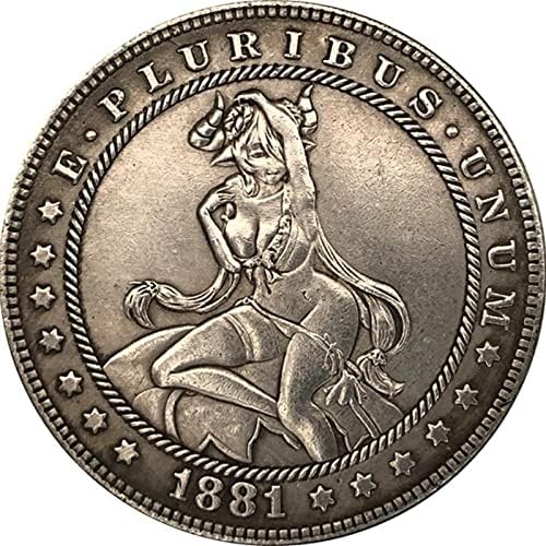 1881 Американски Морган Блуждающая Възпоменателна Монета Са Подбрани Монета За Подарък Щастлив Предизвикателство Монета