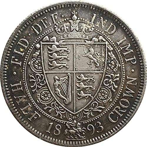Британската Монета 1893 Г., покрит с Чиста Мед, Сребро Каменни монети, Колекция Занаяти, Възпоменателна Монета от колекция Монети