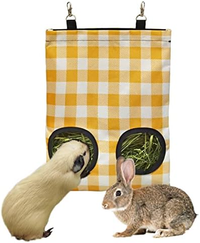 LEFTSTARER Чанта за храна за Морско Свинче и Заек Сено за Клетки, Подвесное Съхранение на Зайци, Автоматични Хранилки за дребни