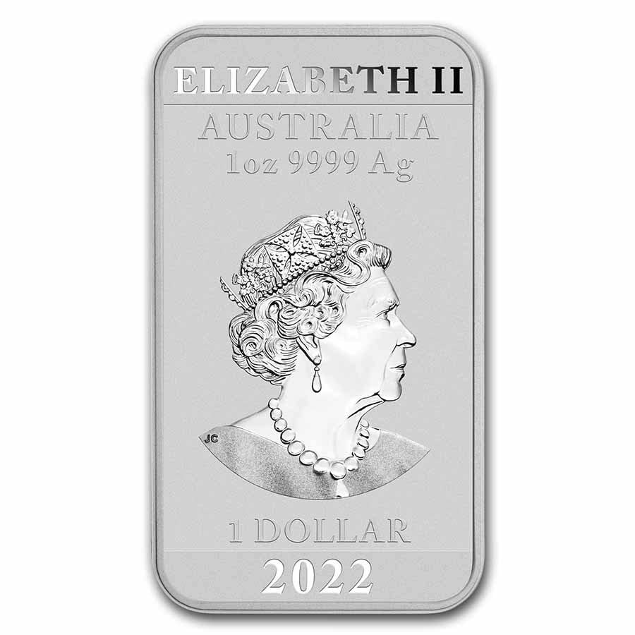 Сребърна монета на Австралийския Дракон-долар 2022 AU стойност 1 щатски долар, Блестящи Мента, без да се прибягва в долари