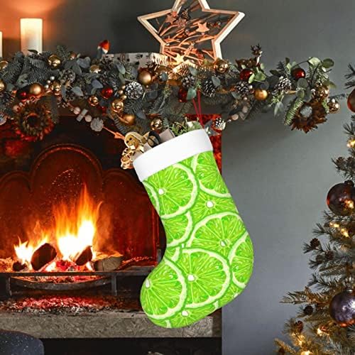 Коледни Чорапи С Шарени Цветове От Лайм, Двустранни Чорапи За Окачване На Камина.