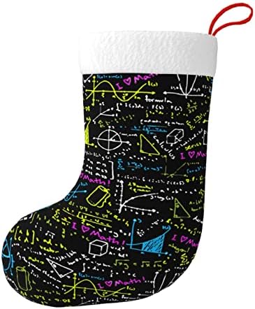 Коледни Чорапи Augenstern, Черни, С Формула Математическа Физика, Двустранни Чорапи За Окачване На Камина.